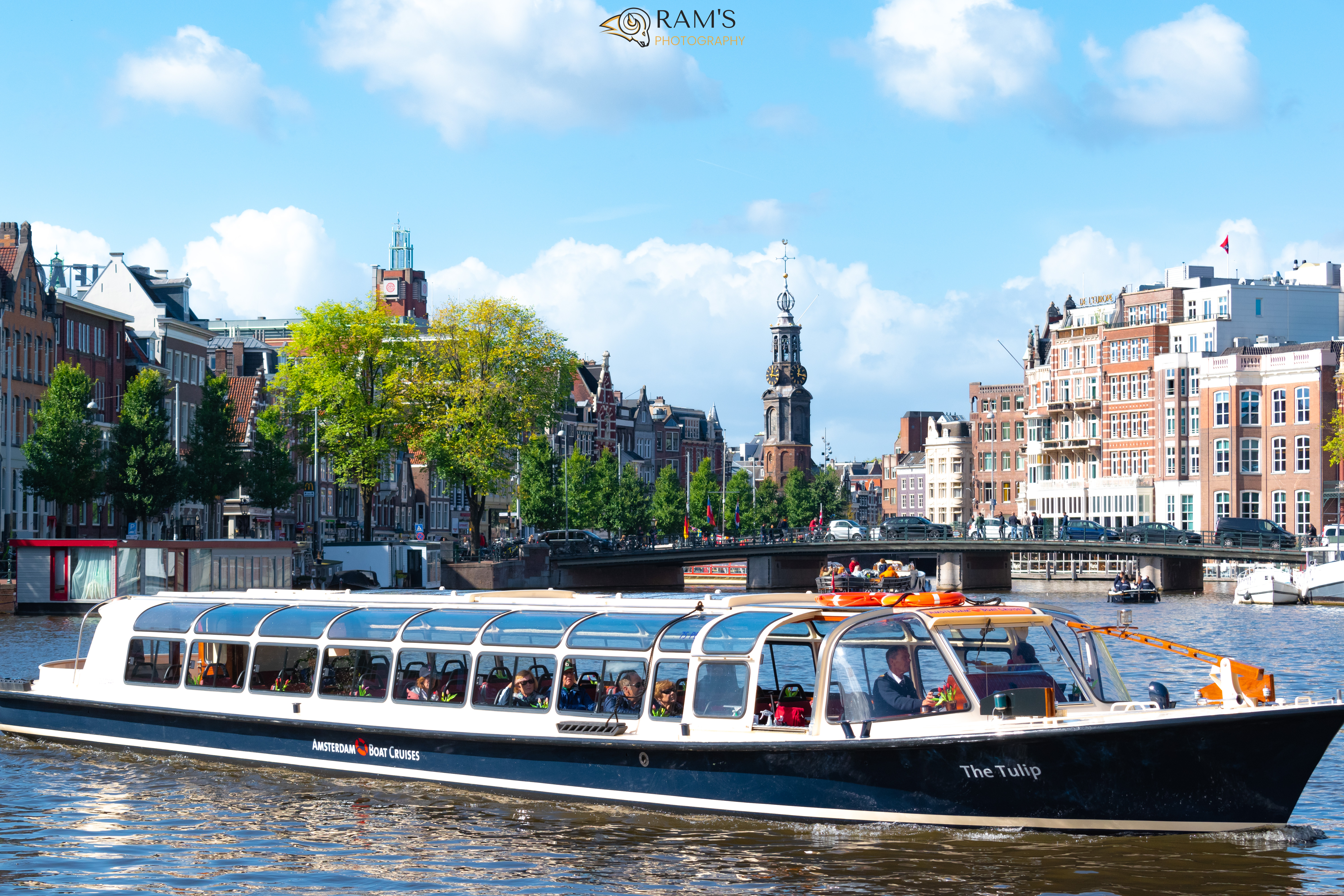 Amsterdam boat in the canal