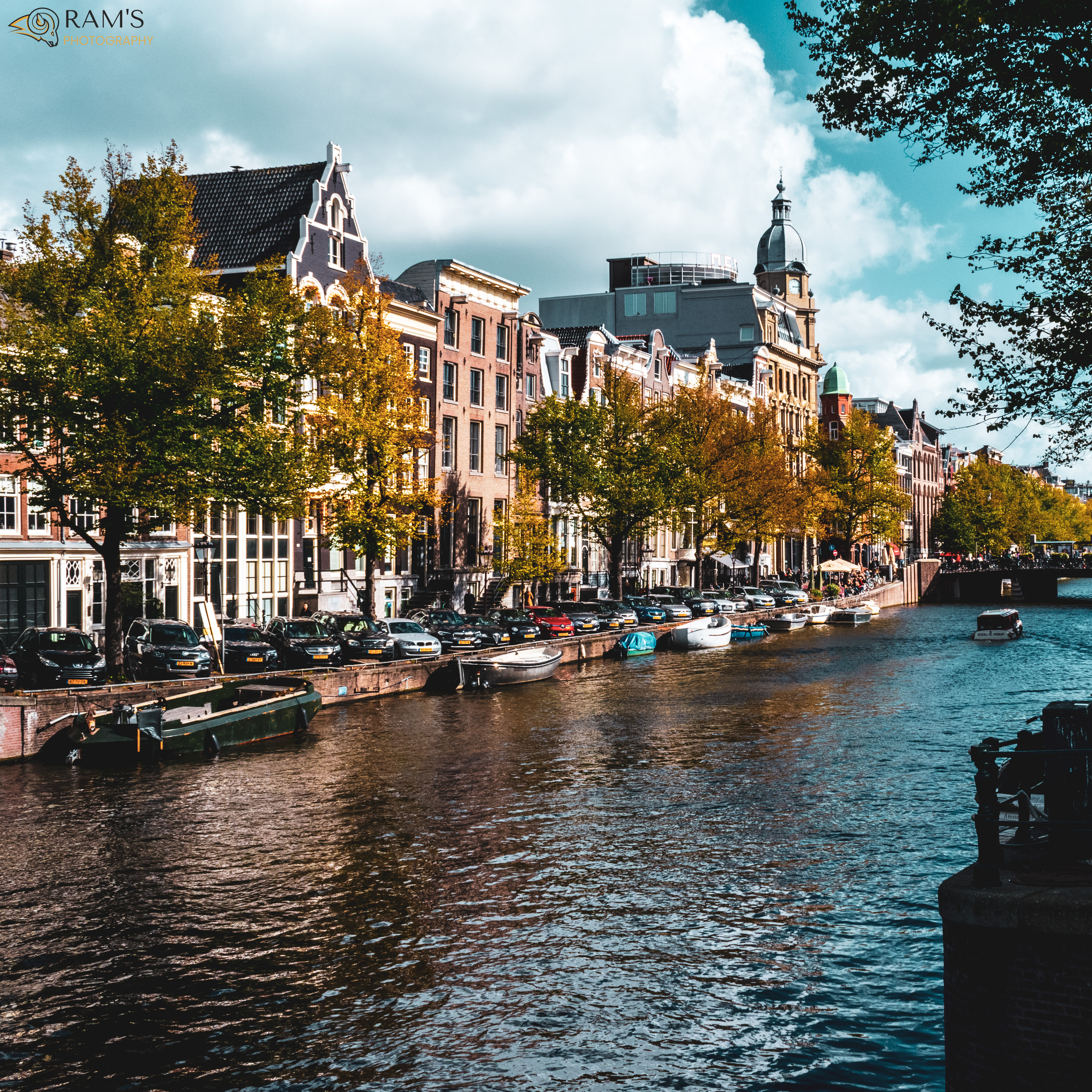 Amsterdam houses by the canal